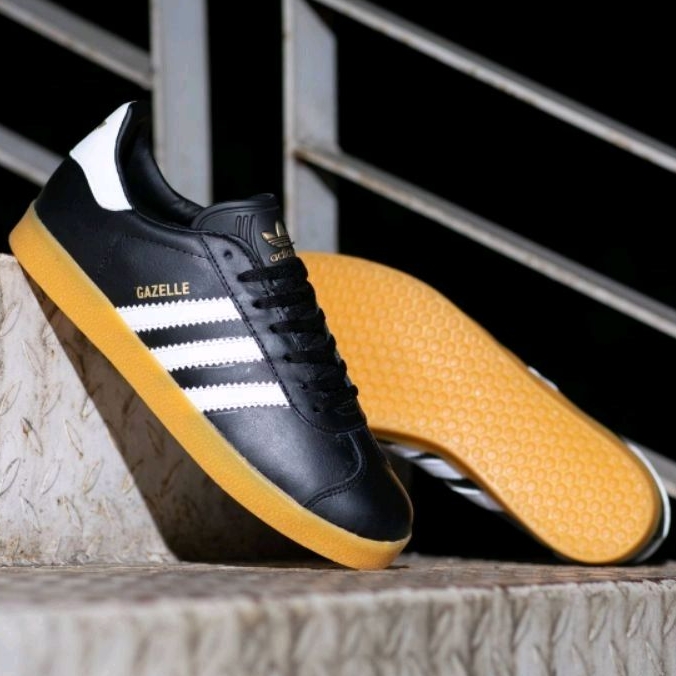 ADIDAS GAZELLE BLACK WHITE GUM