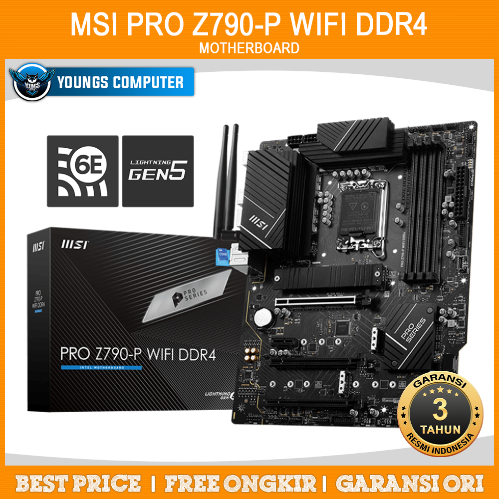 MSI PRO Z790-P WIFI DDR4 | Motherboard Intel Gen 13th LGA1700 ATX