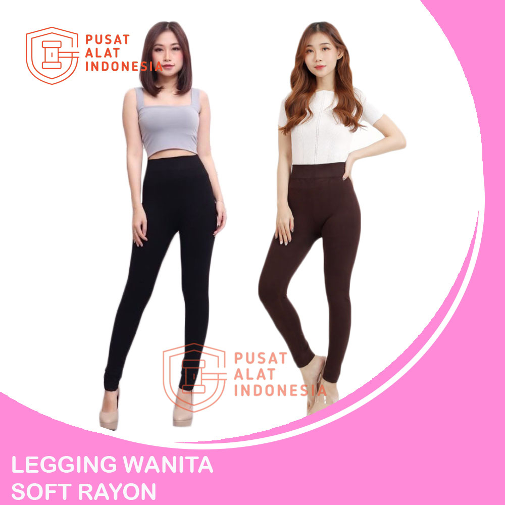 Celana Legging Soft Rayon Kaos Jumbo Wanita CL01