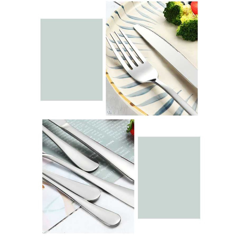 [OBRAL RIJEK] Set Alat Makan Sendok Garpu Pisau Cutlery Stainless Steel - TW872