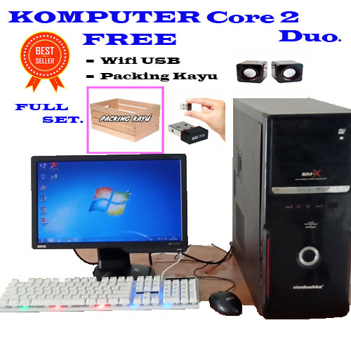 komputer core 2 duo full set vga card 1 gb ddr5