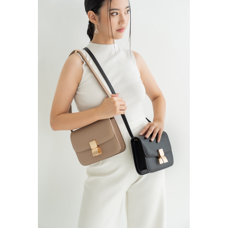 TAS WANITA SELEMPANG C3LINE BOX CEL02 SIMPLE ELEGANT SLING BAG PREMIUM IMPORT