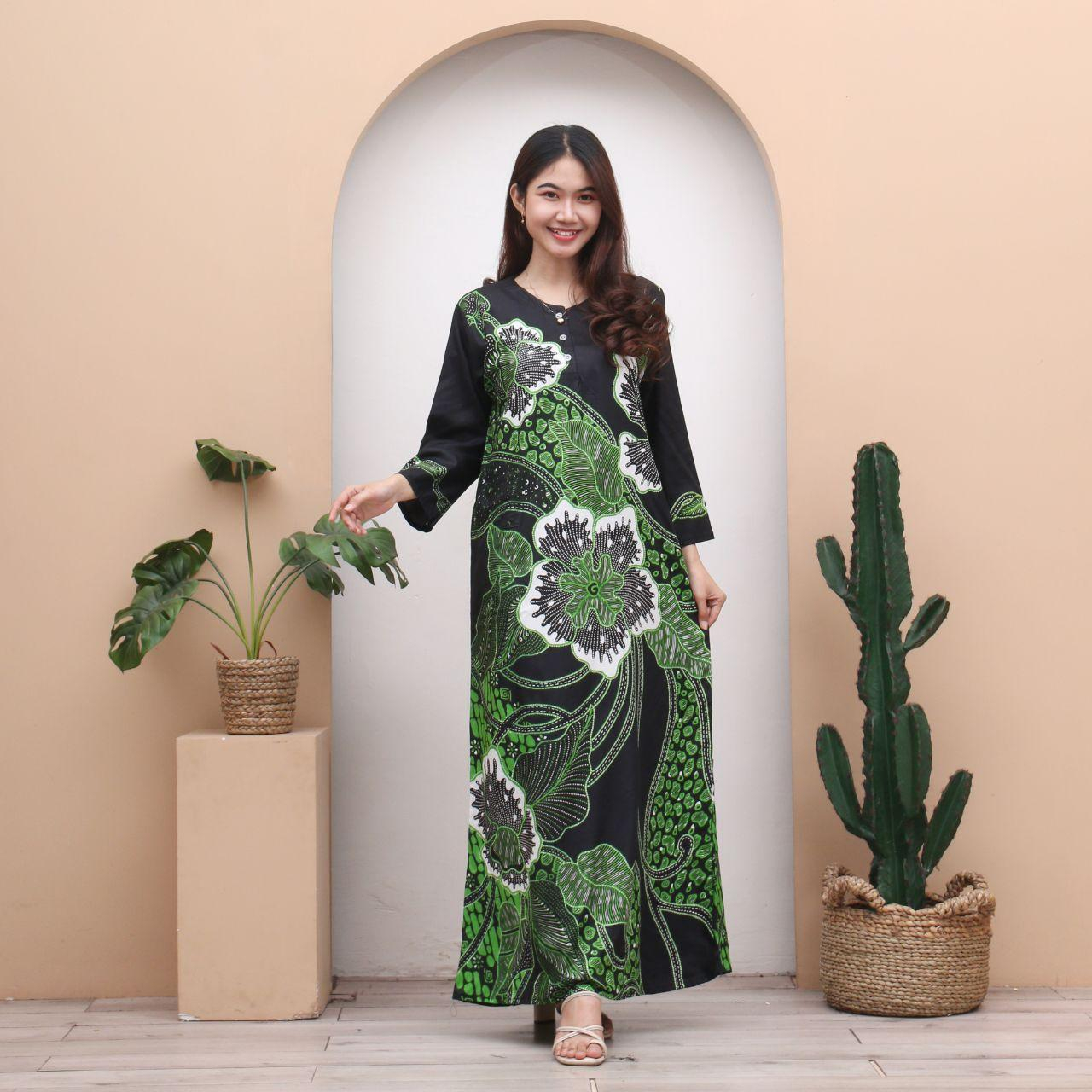 Longdres batik FADIA Daster Panjang Terbaru Kekinian KU By prass