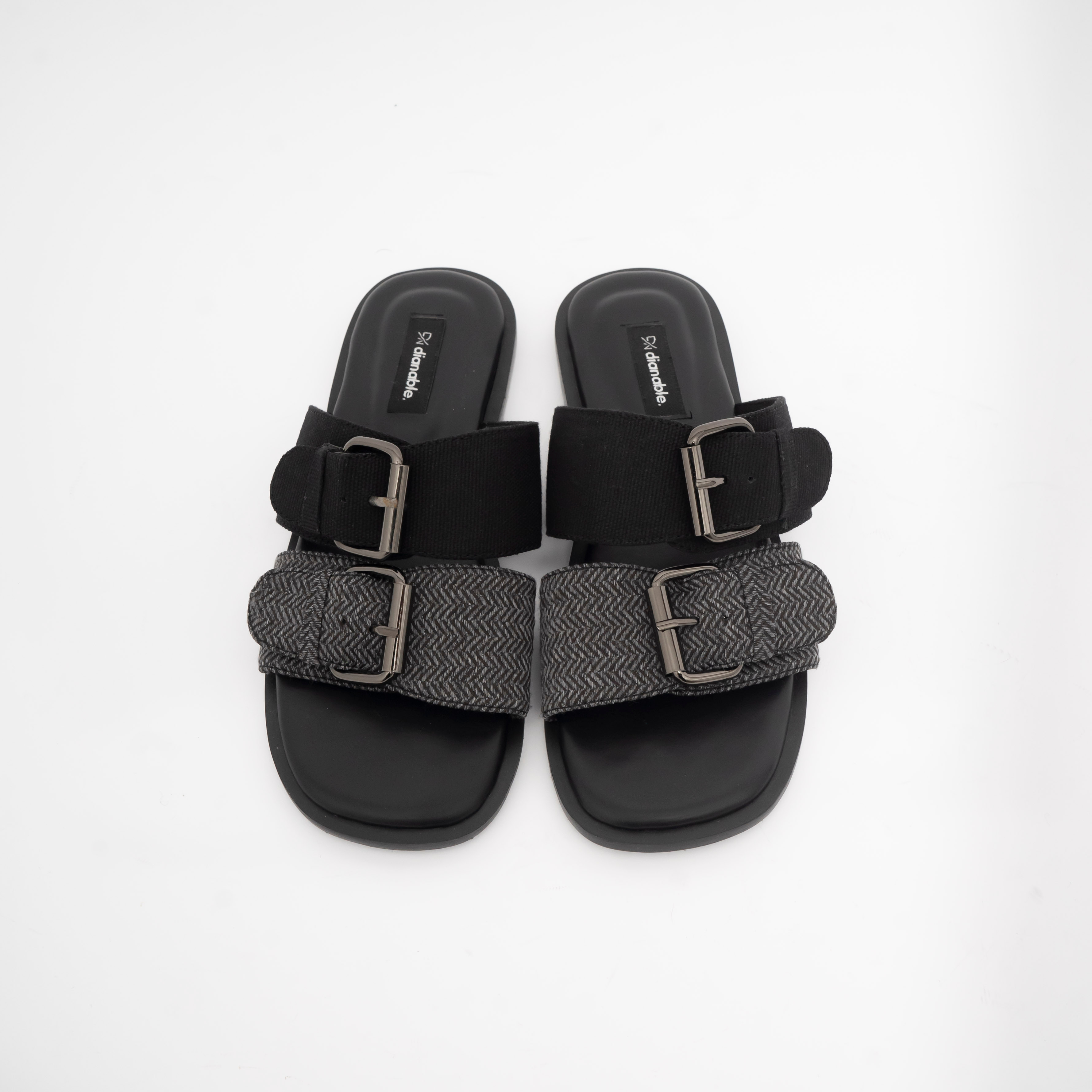 Dianable - Anjani Black Flat Sandal