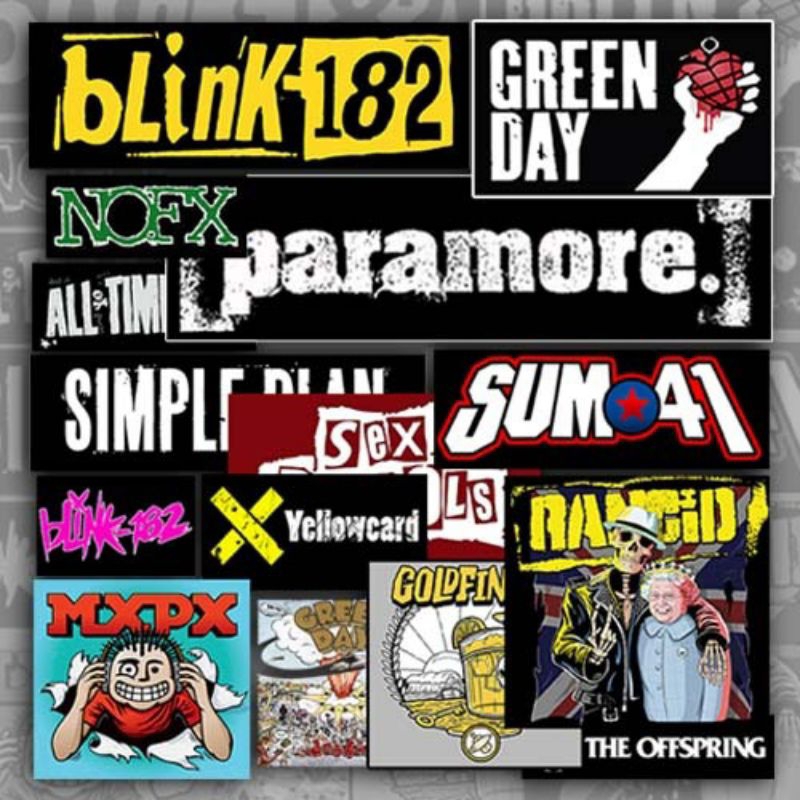 

Sticker Band Poppunk/Punk rock pack/Band luar vinyl (isi17Lbr)