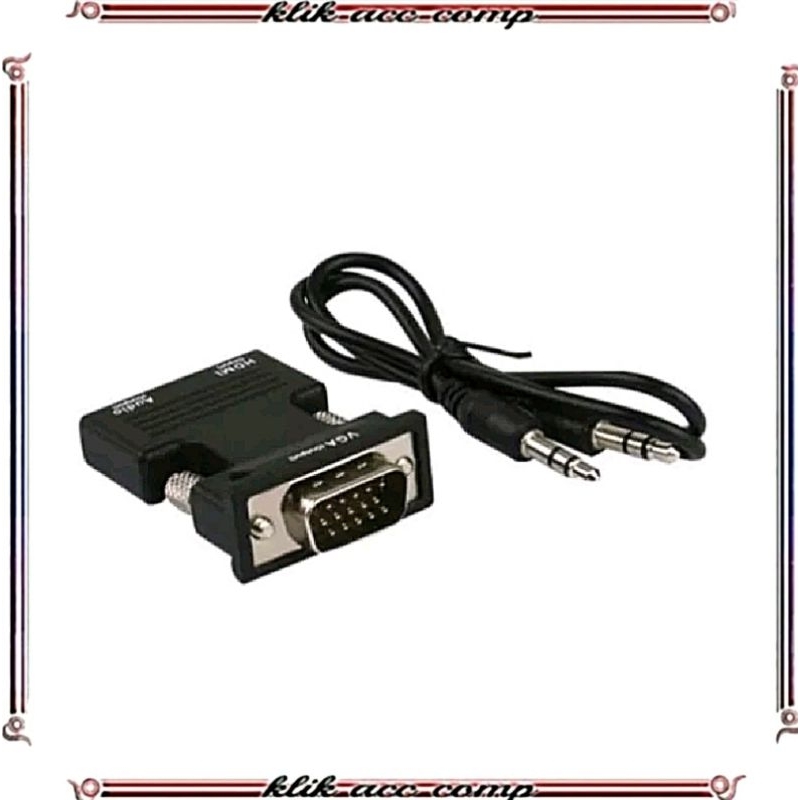 Converter HDMI Female to VGA Male 1080P Audio Port (HDMI TO VGA)