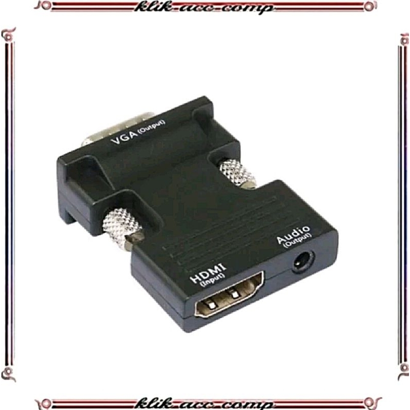 Converter HDMI Female to VGA Male 1080P Audio Port (HDMI TO VGA)