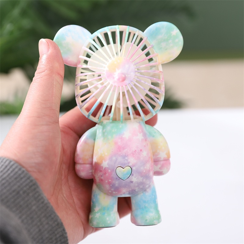 Kipas Angin Mini Grandasi Bear Viral Portable USB Charger Mini Fan Genggam Fan Speed Karakter Lucu Hand-Held Fan Warna Warni Cas USB