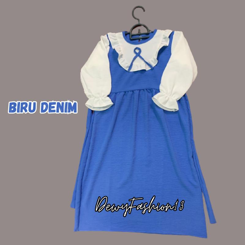 Gamis Anak 7-8 Tahun Model Syari Kids Bahan Crinkle Premium Termurah