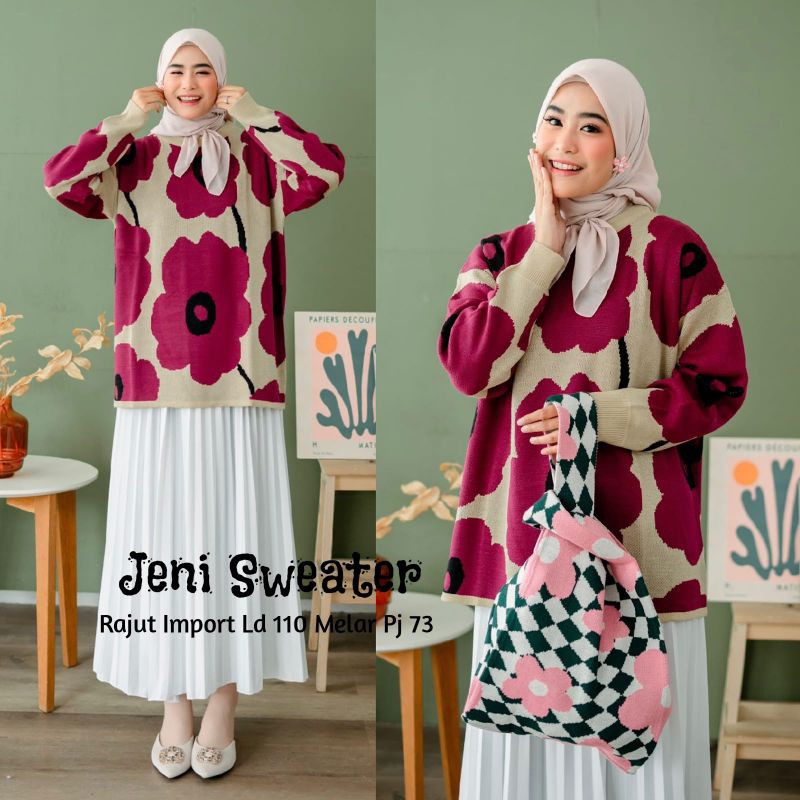 JENI BLOUSE SWEATER TERBARU