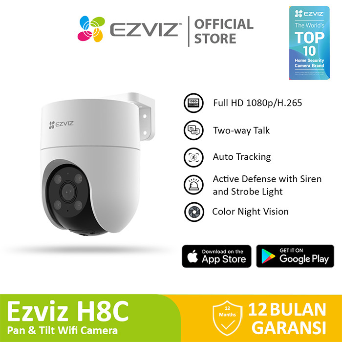 EZVIZ H8C Outdoor CCTV Pan &amp; Tilt Wifi IP Camera Auto Tracking 1080P SMART HOME CAMERA WIRELESS