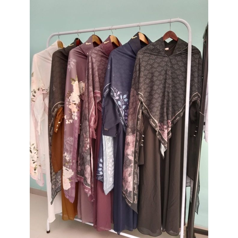 Gamis set khimar ARBYAH AR ori bermerks ceruty babydoll hijab pari all Motif terbaru ootd pesta modis modern dress seruti terbaru hanifah afiyah keisha selma syahla aulia tania rihana renata naomi amara zeina