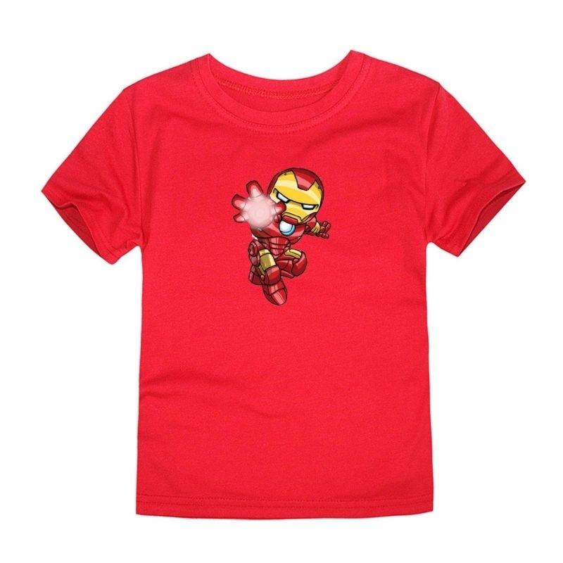 Baju Anak Unisex Ironman Kaos Anak Lengan Pendek Baju Atasan Oblong Anak 2-16Th Cod