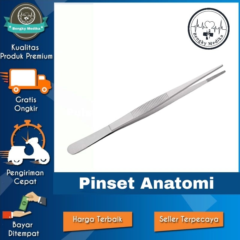 Pinset Anatomis 14Cm  Pinset Anatomi Medis 14cm Thumb Dressing Forcep