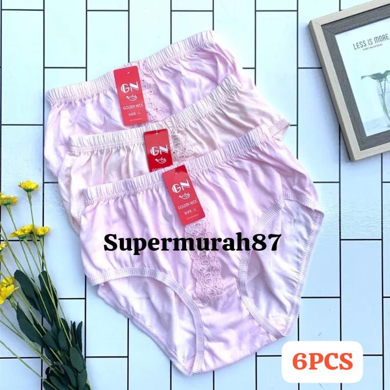 6PCS Celana Dalam Golden Nick Renda | CD Renda Golden Nick ORIGINAL