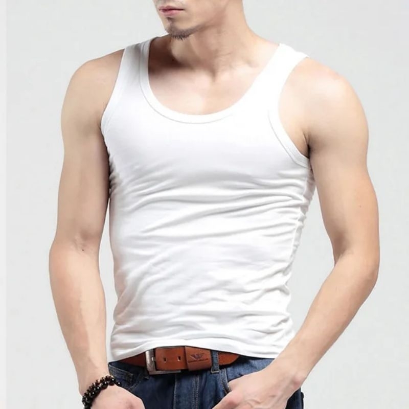 Singlet Pria Dalaman Tanktop Pria Baju Tanpa Lengan Atasan Pria Distro Kutang Kaos Dalaman Pria Katun COD