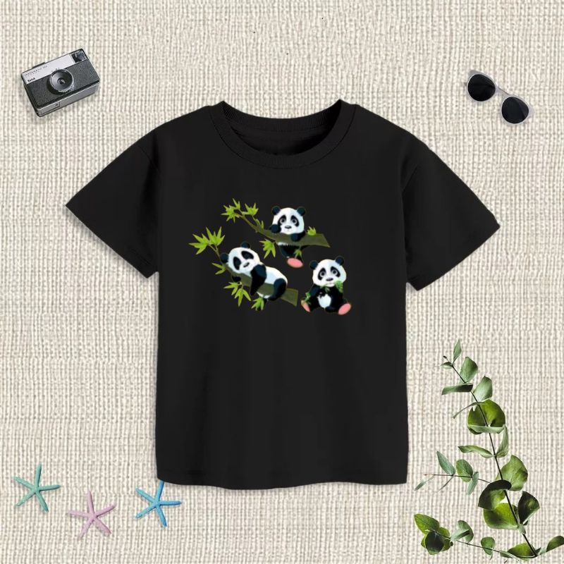 Kaos Anak PANDA Lucu ( Umur 2 - 13 Tahun ) Unisex