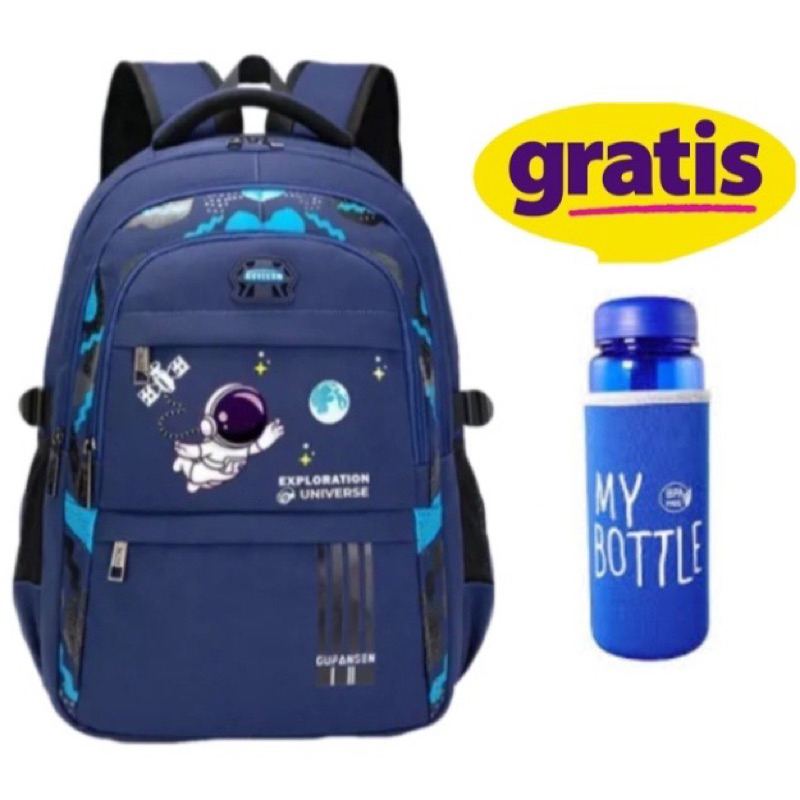 [BONUS BOTOL] Tas ransel anak laki laki perempuan terbaru / Tas sekolah anak perempuan sd smp sma / Tas ransel karakter astronot / Tas fashion anak / Tas ransel anak kekinian / Tas punggung sekolah / Tas anak cewek / Tas laptop wanita / tas sekolah pipit