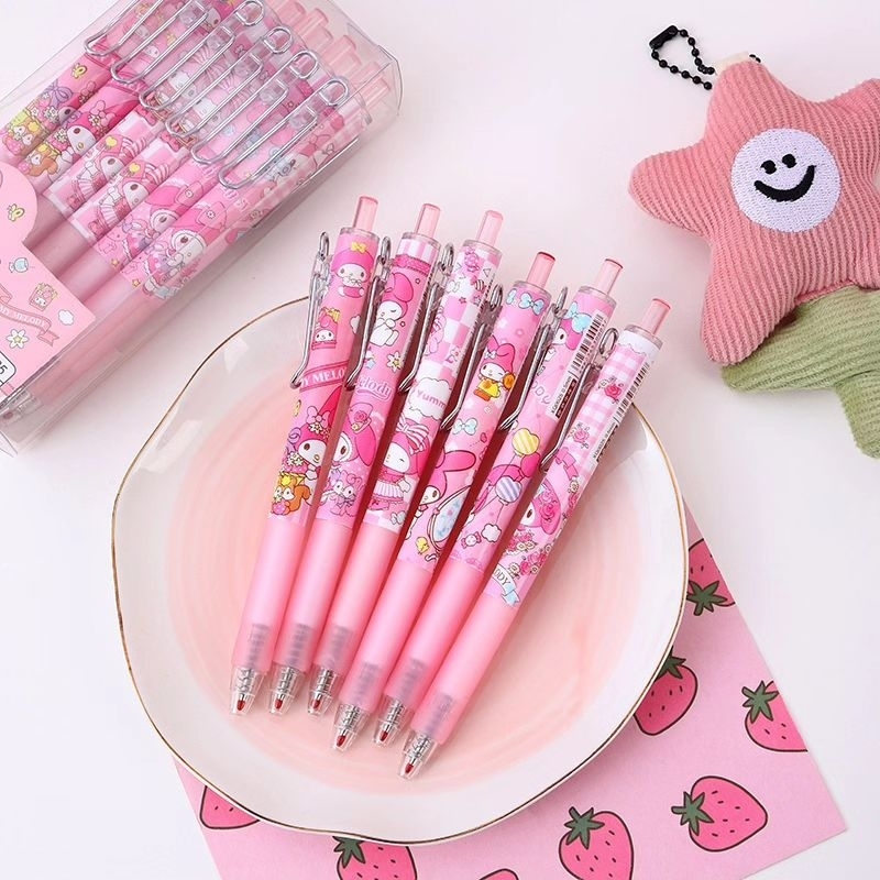 

pulpen gel 0,5mm hitam my melody,kuromi,cinnamoroll