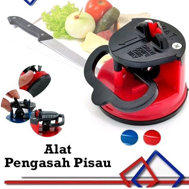 PENGASAH PISAU DAPUR MURAH BULAT SUCTION PAD KNIFE SHARPENER