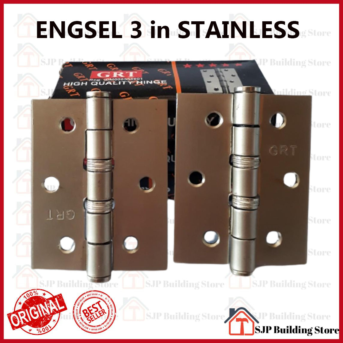 Engsel jendela 3 inch tebal Silver l Pintu TEBAL 3 inch l Stenlis Per Pasang