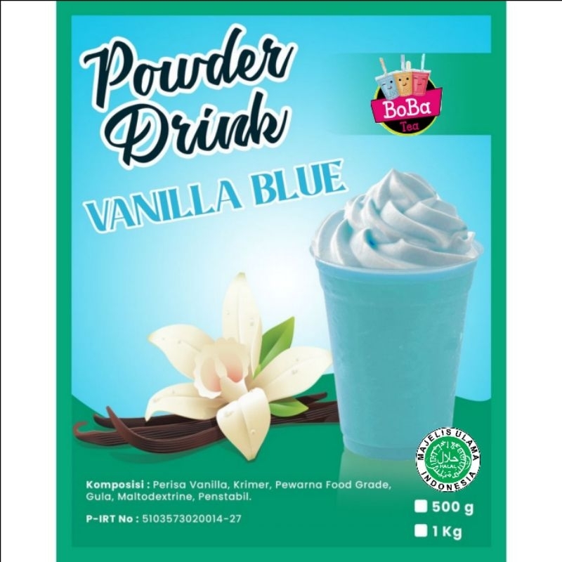 [1kg Reguler] Bubuk Minuman Rasa Vanilla Blue 1 KG