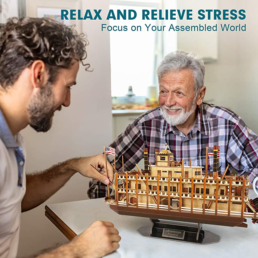 CUBICFUN Queen Anne's - 3D Puzzle Blackbeard Ship - Cubic Fun Puzzle