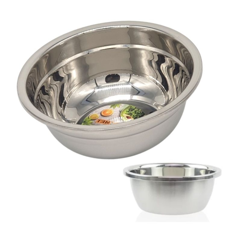 Baskom Stainless / Baskom Tinggi / Mixing Bowl Serbaguna Stainless Premium High Quality Anti Karat Uk 24Cm