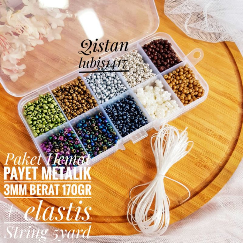 Glassbeads Paket Hemat Manik Payet /1 Paket