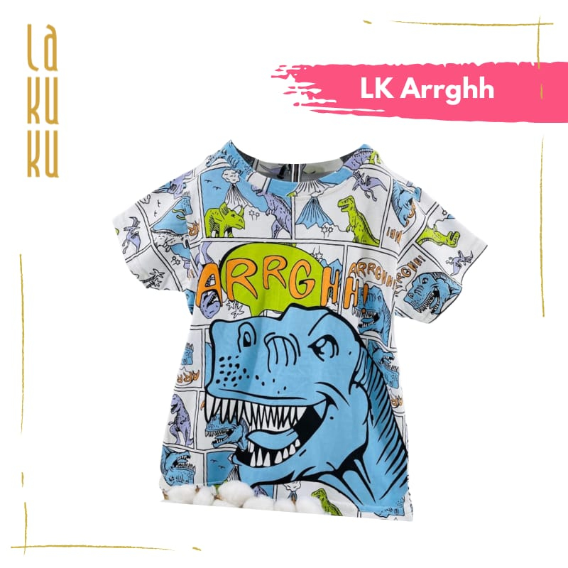 Lakuku - LK cozy is good Printed Tee Top Boy Atasan Baju Kaos Anak Laki 1-7 tahun cotton combed V.2