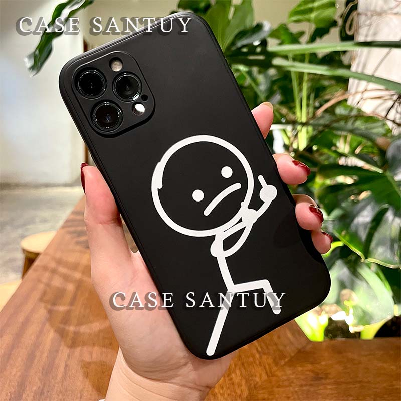 Case Casing REALME C30 C30S C31 C33 C35 C55 Case Stickman Square Edge Phone Case Cover Casing