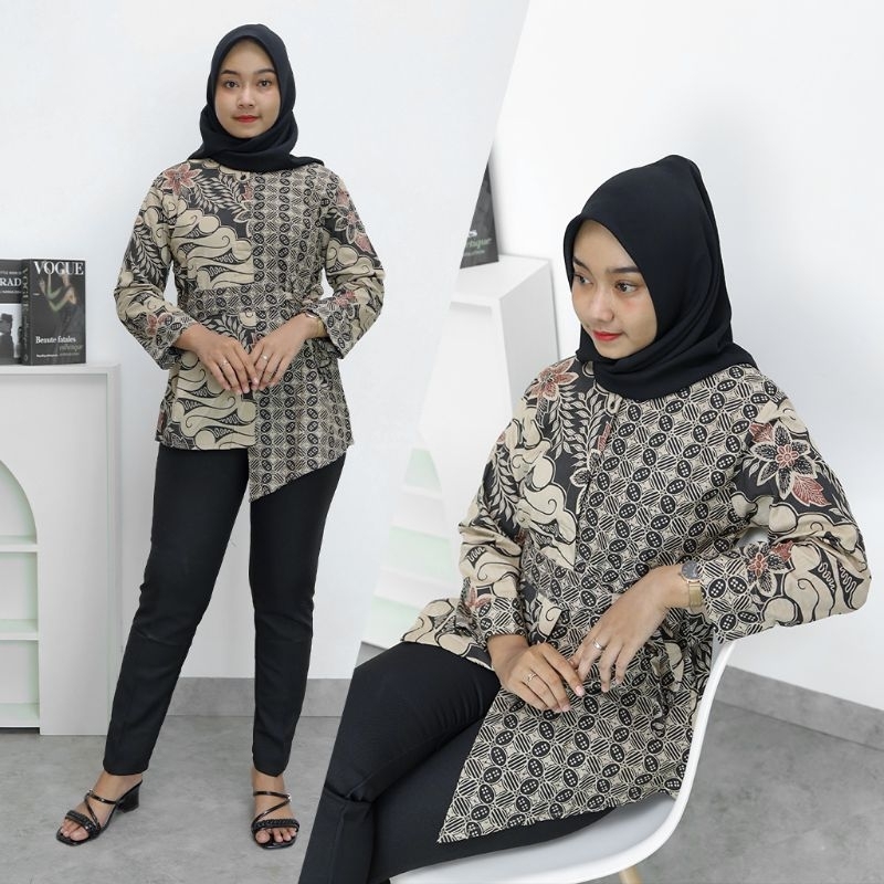 Blus Batik Sogan -Naira Batik