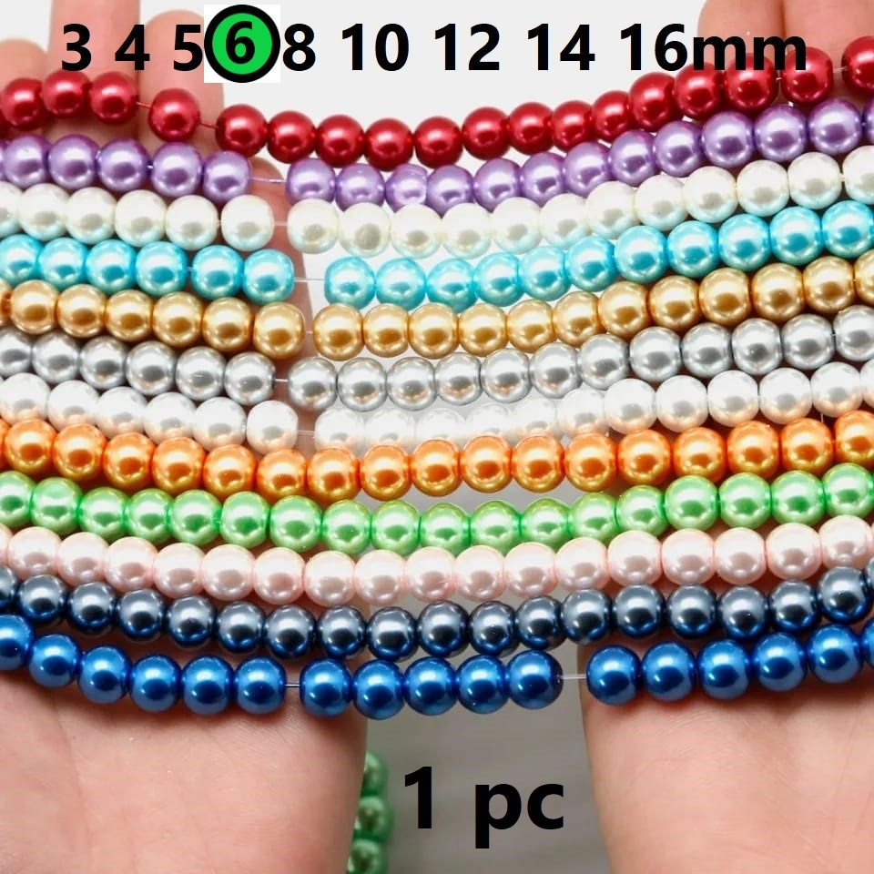 Bahan Manik Mutiara Sintetis ( Mutiara Berat ) Uk 6mm Harga/string