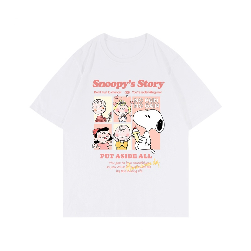 baju kaus oversize wanita cartoon graphic graffiti print T-shirt import korean style kaos basic