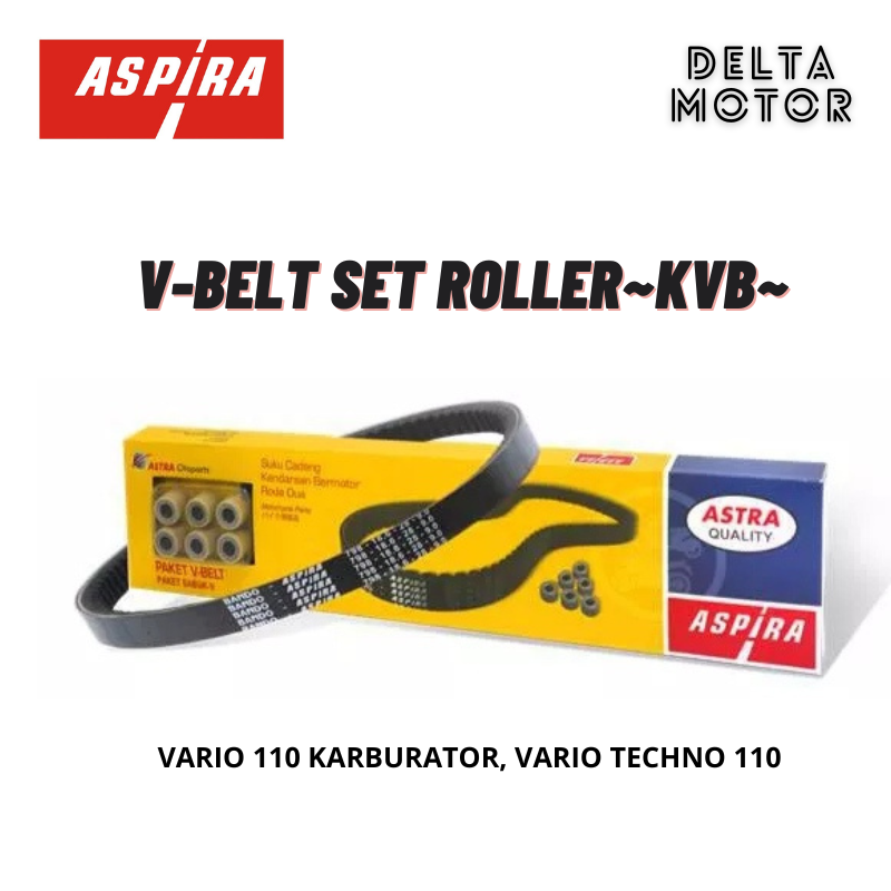 Vanbelt V Belt Assy Set Roller KVB Vario Karbu 110 Old Karburator Vario Techno 110 Old Aspira