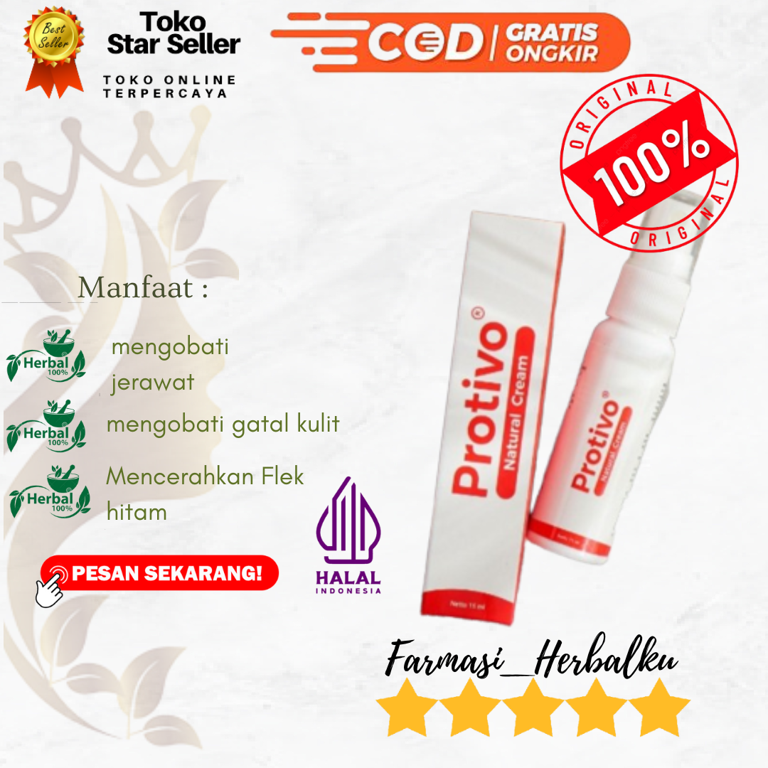 Protivo Natural Cream | Salep Gatal  Dan Obat Jerawat Pesiorasis ORIGINAL BPOM