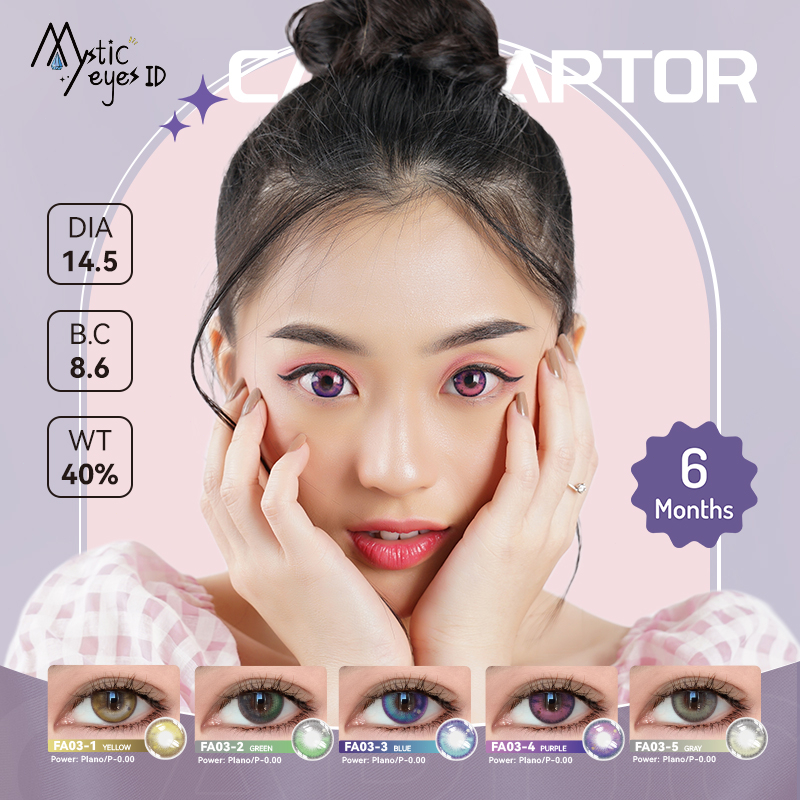 [✅COD] MYSTICEYES SOFTLENS Cardcaptor SERIES dreamconc girl Blue purple COLOR CONTACT LENS  NORMAL 14.5 MM