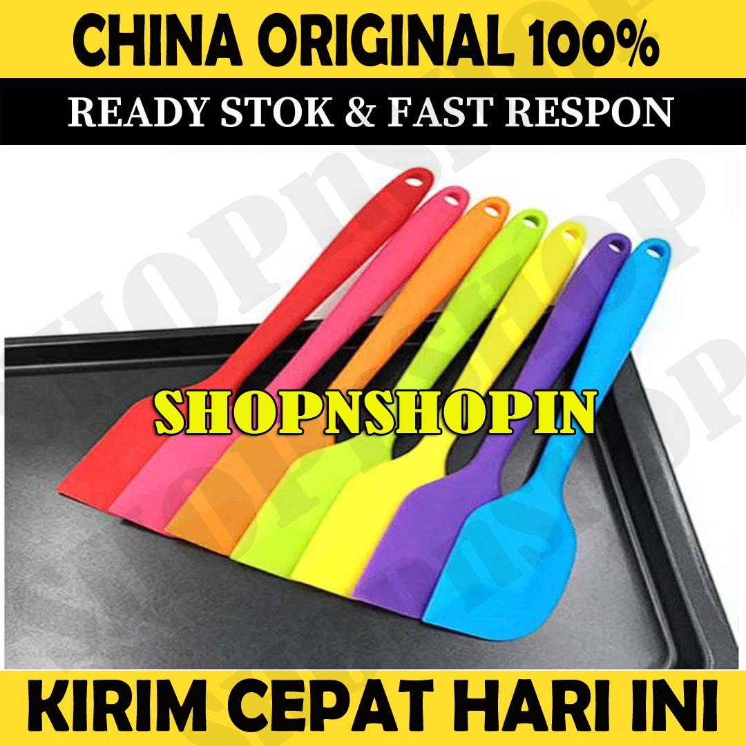 Spatula Silikon Tahan Panas | Spatula Silikon Besar | Spatula Silikon Kecil Food Grade Alat Masak Tahan Panas Anti Lengket