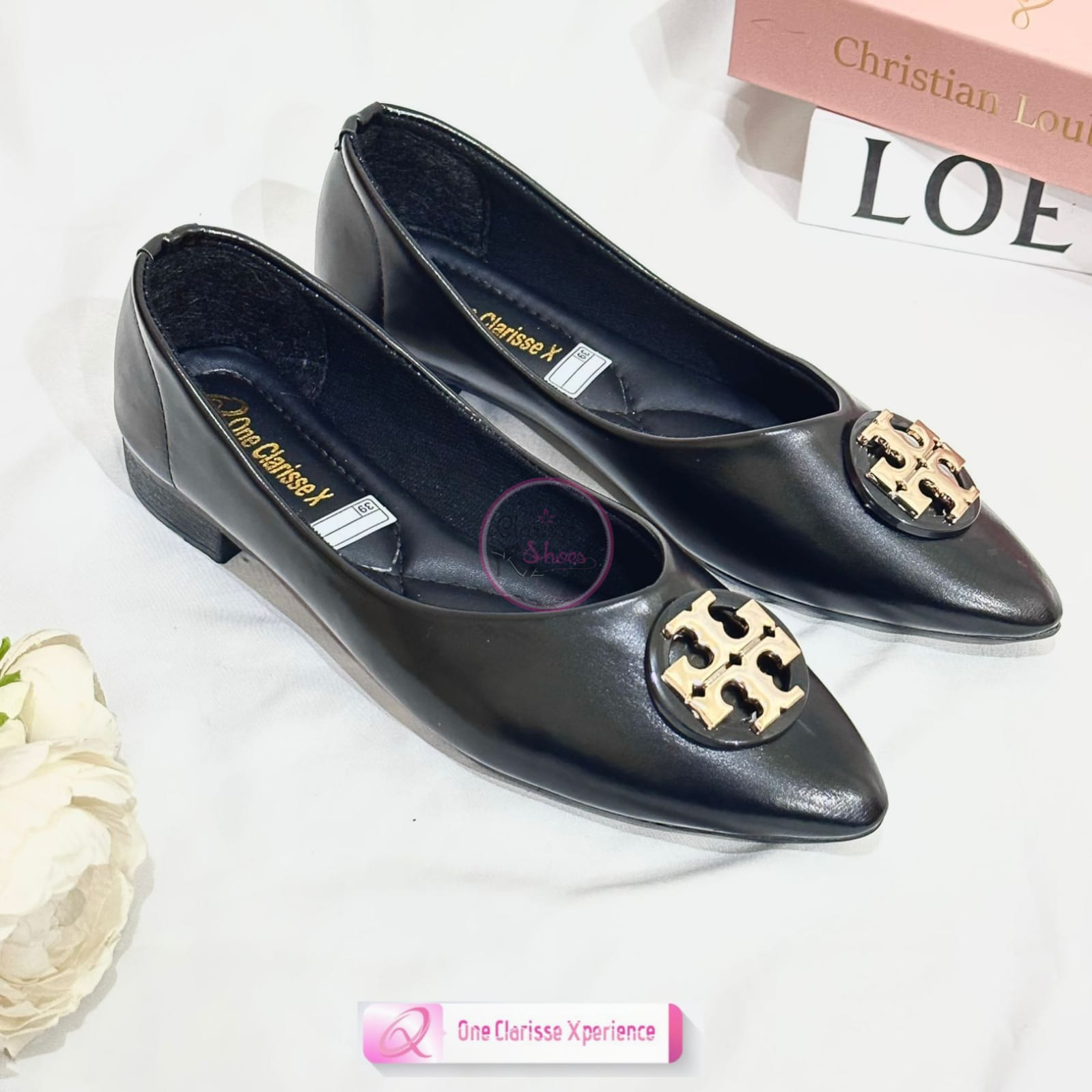 Clarisse PEGGY Flatshoes Sepatu Wanita Kuliah SOL KARET