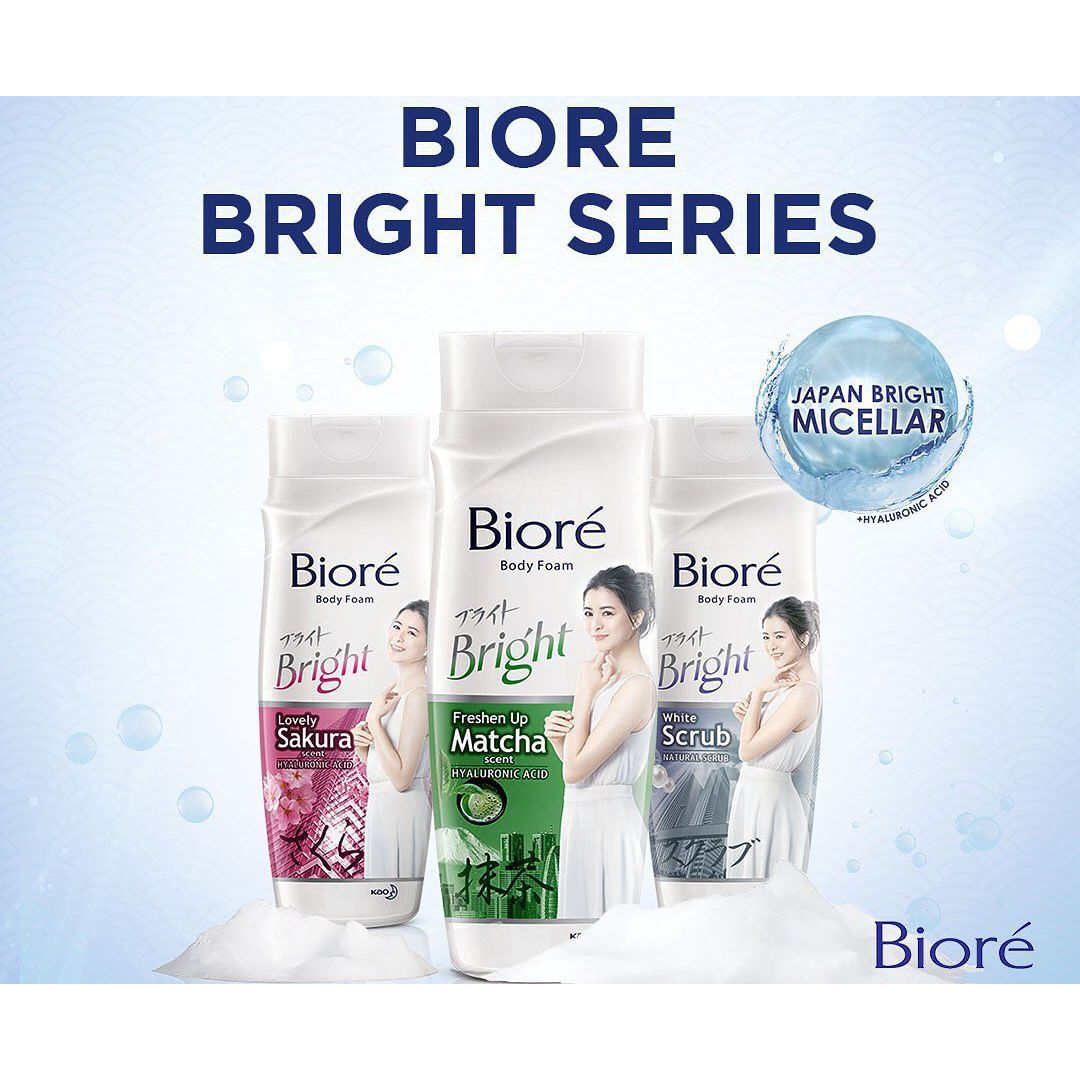 ✨LACIKOSME✨[170ML] BIORE BRIGHT BODY FOAM -SABUN MANDI CAIR REFILL BIORE ORIGINAL