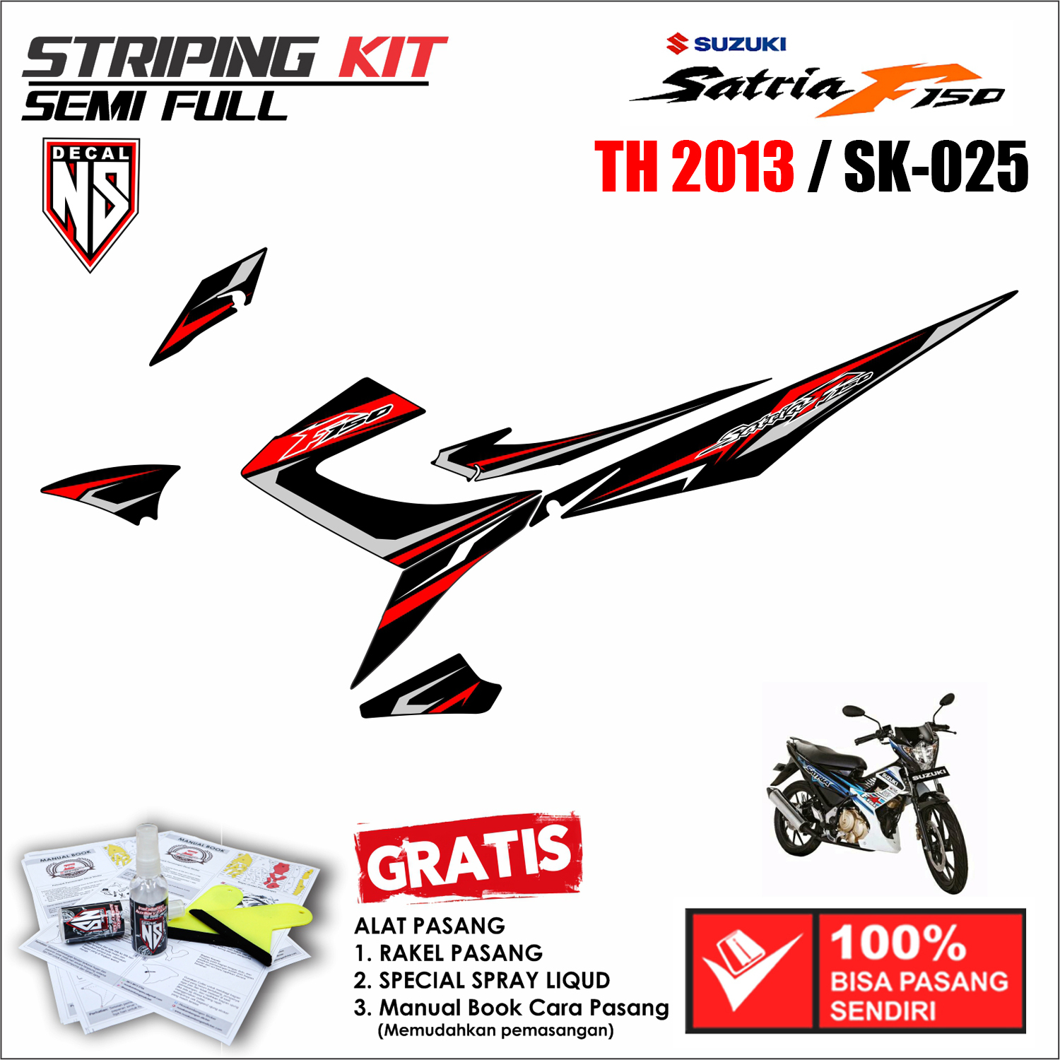 Striping Satria FU 150 2013 - Variasi Satria SK 025