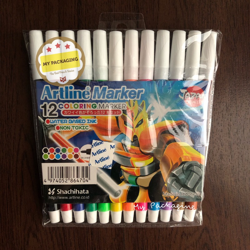 Spidol 12 Warna Artline Marker 12 Coloring - water base non toxic