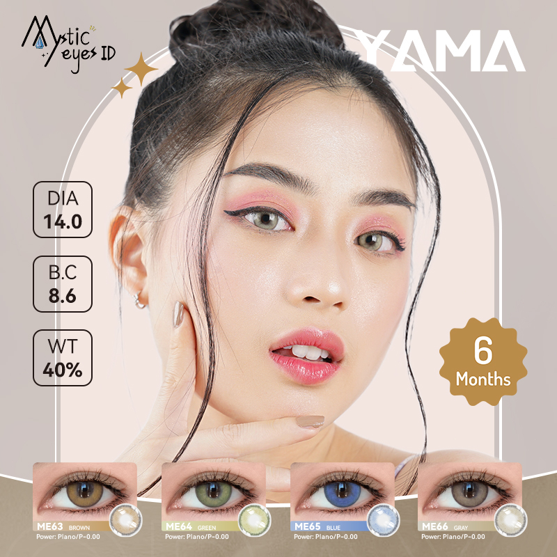 [✅COD] MYSTICEYES SOFTLENS Sorayama SERIES Grey Brown Green Blue COLOR CONTACT LENS  NORMAL 14.0 MM