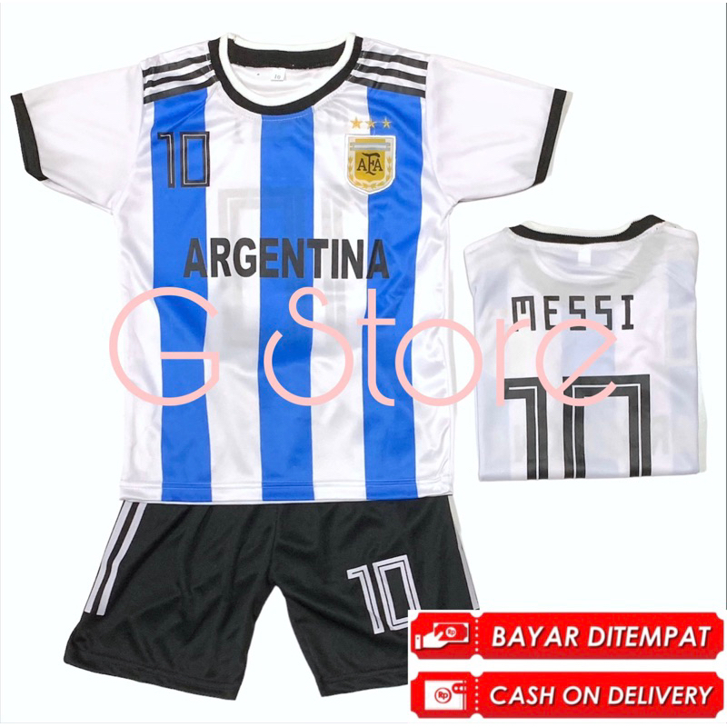 BISA COD / SETELAN BAJU BOLA MESSI TERBARU / JERSEY ARGENTNA TERMURAH / SET KAOS COWO CEWE BERKUALITAS / BAJU CELANA SET