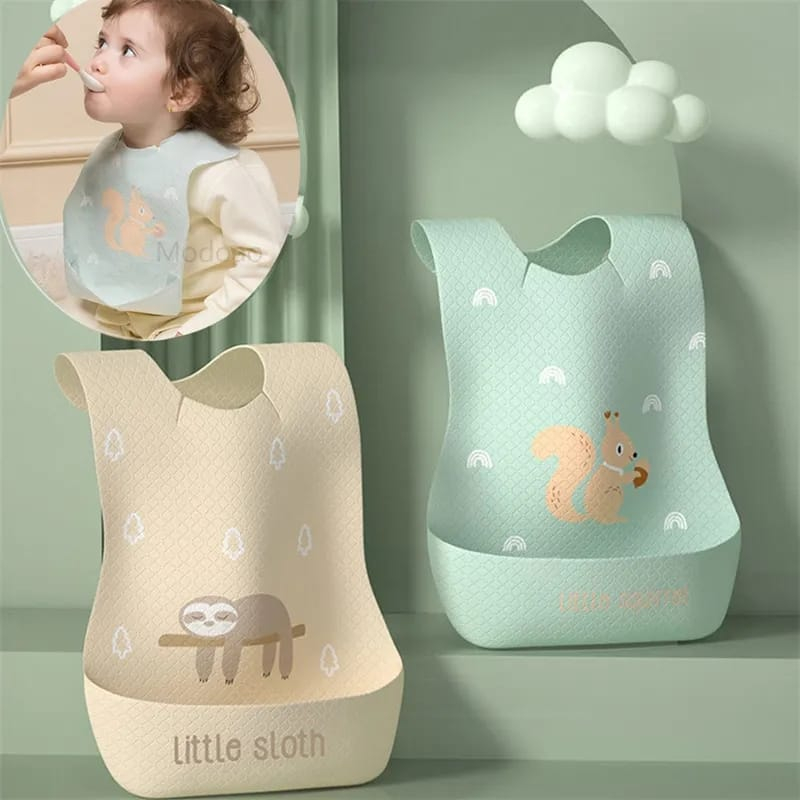 1 pc Bib bayi disposable bibs waterproof sekali pakai celemek makan