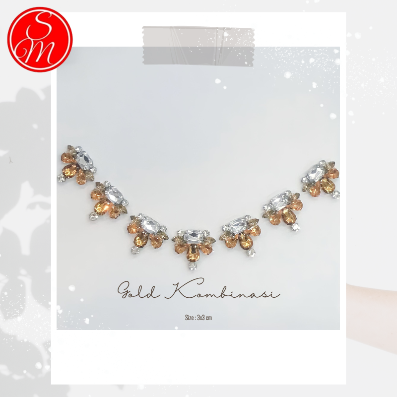 Payet Rangkai Leher Pinggang Lengan Jilbab Kaftan Instan/payet rangkai/mutira rangkai/payet leher/pa