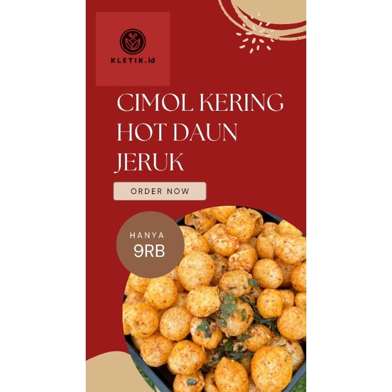 

Cimol Kering Hot Daun Jeruk/Cimol Pedas Daun Jeruk 100gr-250gr
