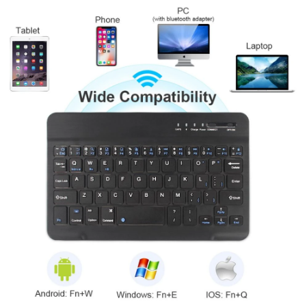 Keyboard Mouse Bluetooth Slim Rechargeable Silent klik