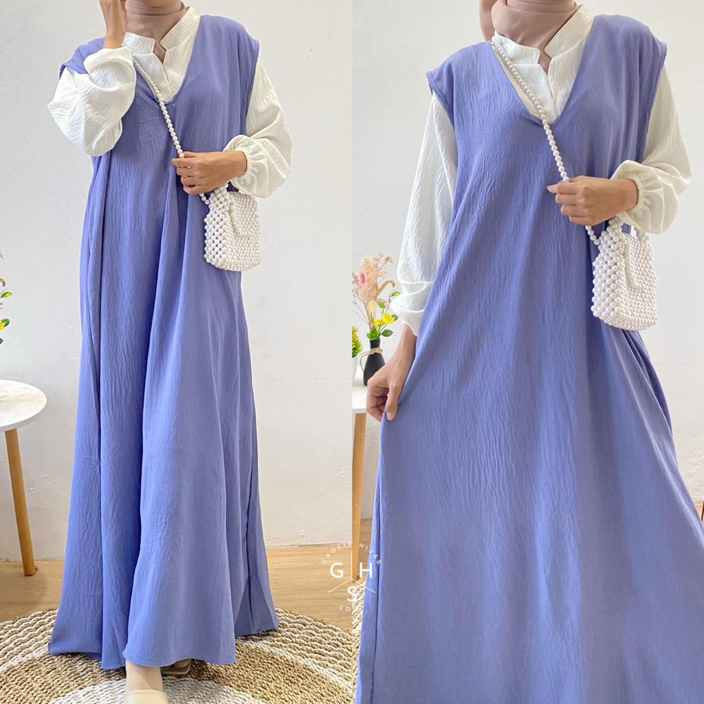 (DBY) LONG OVERAL LISA OVERSIZE ATASAN WANITA BAHAN CRINCLE AIRFLOW