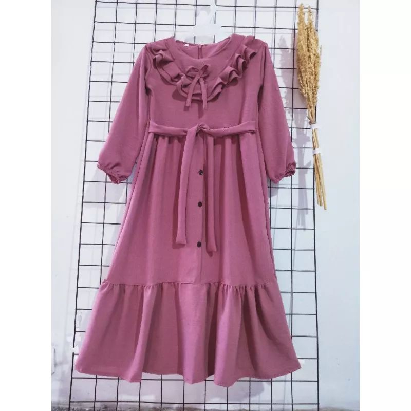 MIDI  dress crinkle /gamis anak crinkle perempuan terlucu 1-12 tahun/gamis ARAFAH crinkle/gamis crin